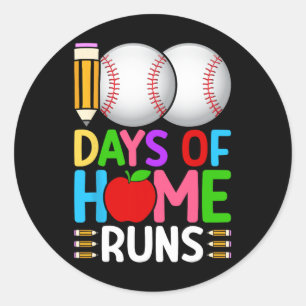 Adesivo 100 Dias De Home Runs Bysebyll 100º Dia De Escola