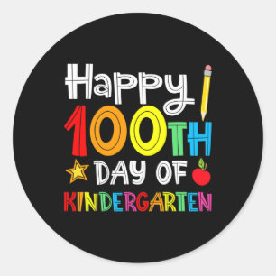 Adesivo 100 Dias De Jardim De Infância - Feliz 100º Dia Da