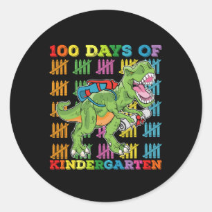 Adesivo 100 Dias De Jardim De Infância T Rex Dinosaur Scho