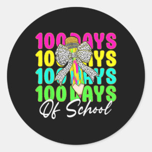 Adesivo 100 Dias De Lápis De Arco De Coquete Escolar 100 D