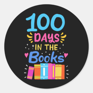 Adesivo 100 Dias De Leitura De Estudantes Escolares