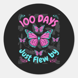 Adesivo 100 Dias De Meninas De Borboleta Escolar 100 Dias
