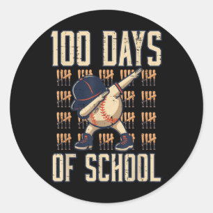 Adesivo 100 Dias De Meninos De 100 Dias De Basebol Escolar