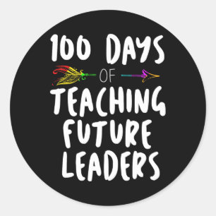 Adesivo 100 dias de oferta de Design escolar para professo