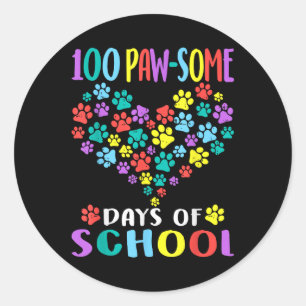 Adesivo 100 Dias De Pata-Algum De Cachorro Escolar 100º Di