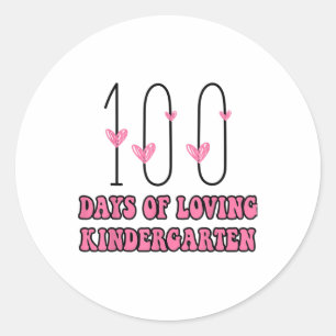 Adesivo 100 Dias De Professora Adorável Do Jardim De Infân