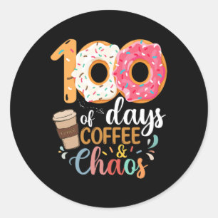 Adesivo 100 Dias De Professora De Café E Caos 100 Dias Sch