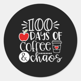 Adesivo 100 Dias De Professora Do Café Feliz 100 Dias De