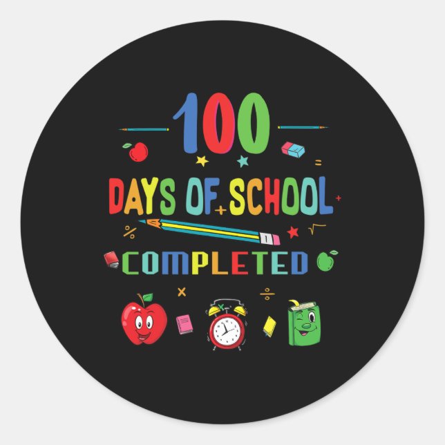 Adesivo 100 Dias De Professora E Estudante 1 (Frente)