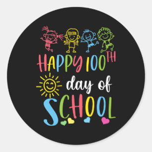 Adesivo 100 Dias De Professora Escolar 100.º Dia Da Escola
