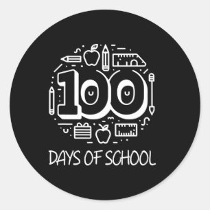 Adesivo 100 Dias De Professores Clicais De Chalk Na Escola