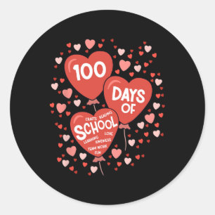 Adesivo 100 Dias De Professores Contam Corações Ensino 1