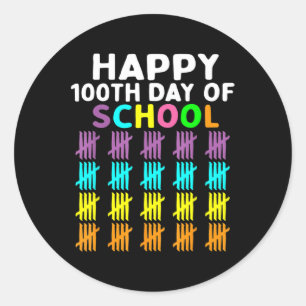 Adesivo 100 Dias De Professores De Estudantes Escolares Mu