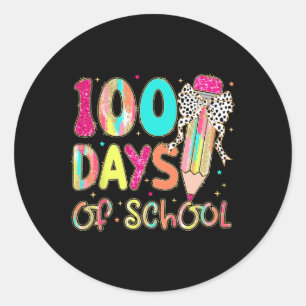 Adesivo 100 Dias De Professores Do Arco De Lápis De Coquet