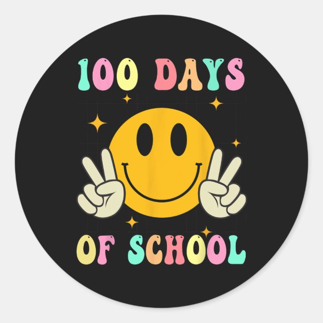 Adesivo 100 Dias De Professores Do Ensino 100º Dia Da Esco (Frente)