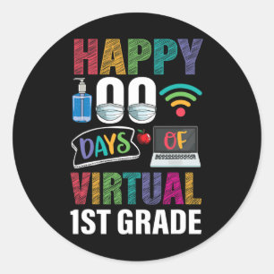 Adesivo 100 Dias De Professores Do Nível Virtual De 1rua