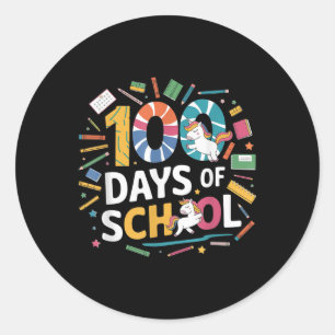 Adesivo 100 Dias De Professores Do Tema Da Unicórnio Da Es
