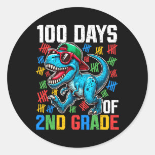 Adesivo 100 Dias De segundo Dinossauro 100 Dia Da Escola