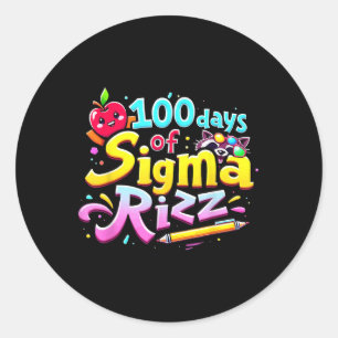 Adesivo 100 Dias De Sigma Rizz 100º Dia De Crianças Escola