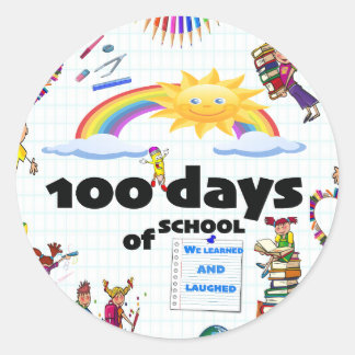 Adesivo 100 dias de sorrisos escolares: