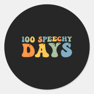 Adesivo 100 Dias De Terapia De Discurso Escolar Feliz 100º