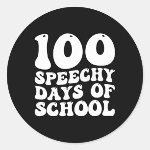 Adesivo 100 Dias De Terapia De Discurso Escolar Feliz 100º