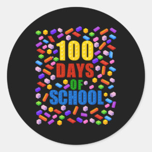 Adesivo 100 Dias De Tijolos De Construção Escolar Blocos 1