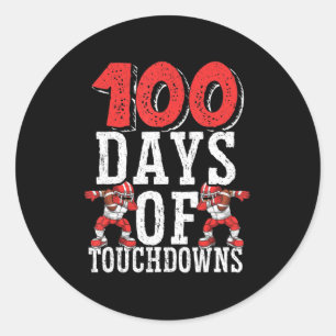 Adesivo 100 Dias De Touchdowns Futebol 100 Dias De Escola