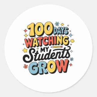 Adesivo 100 Dias De Ver Os Meus Alunos Crescerem
