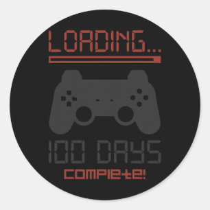 Adesivo 100 Dias De Videos games De Jogadores Completos Da