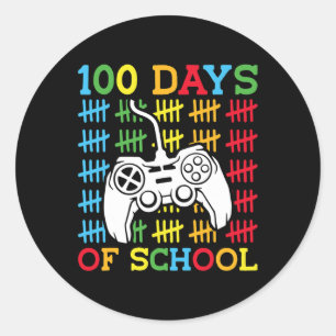 Adesivo 100 Dias De Videos games Escolares Controlam Jogos