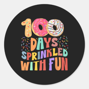 Adesivo 100 Dias Empurrados Com Rosquinha Divertida Engraç
