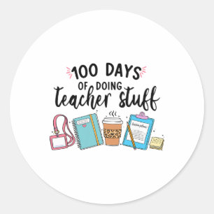 Adesivo 100 Dias Fazendo Coisas de Professor Professor Div