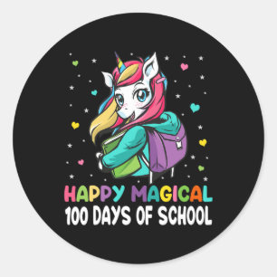 Adesivo 100 Dias Feliz 100 Dias De Escola Mágica