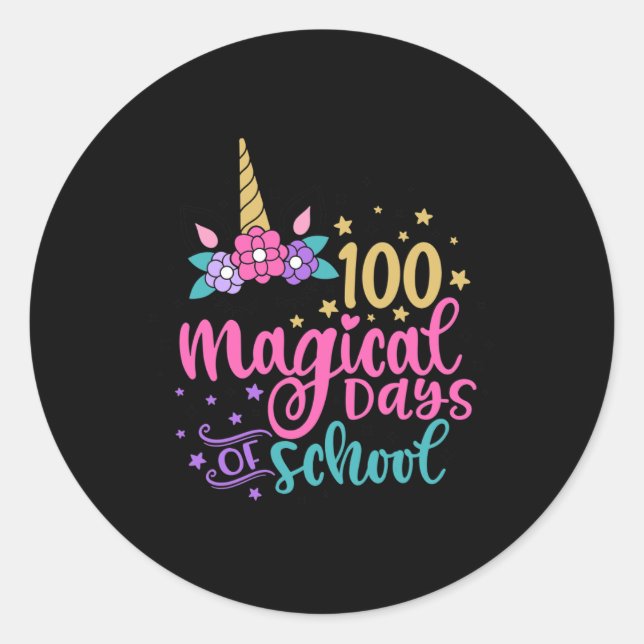 Adesivo 100 Dias Mágicos De Escola (Frente)