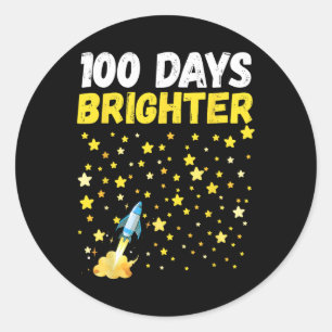 Adesivo 100 Dias Mais Brilhante 100º Dia das Estrelas Esco