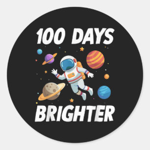 Adesivo 100 Dias Mais Brilhante Astronauta Espacial 100 Di