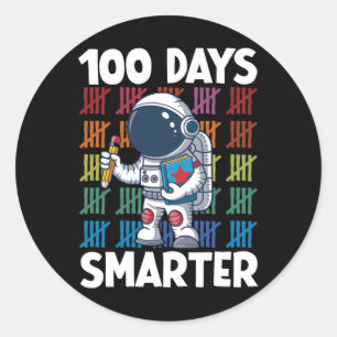 Adesivo 100 dias mais inteligente Astronauta Espacial 100º