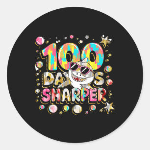 Adesivo 100 Dias Mais Inteligente De Tubarão Mais Intelige