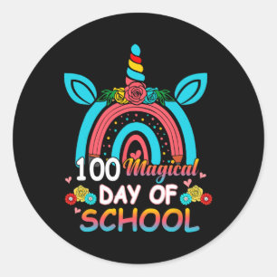 Adesivo 100 Dias Mais Inteligente Do Arco-Íris Unicórnio 1