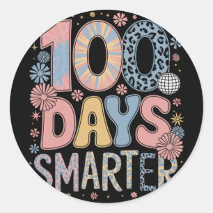 Adesivo 100 Dias Mais Inteligente Feliz 100º Dia De Escola