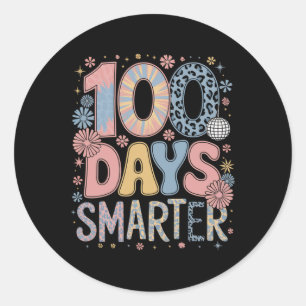 Adesivo 100 Dias Mais Inteligente Feliz 100º Dia De Escola