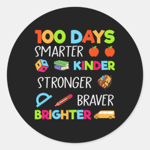 Adesivo 100 dias Mais Inteligente Kinder Mais Forte Braver