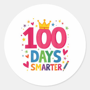 Adesivo 100 Dias Mais Inteligentes 100º Dia De Crianças Es