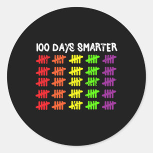 Adesivo 100 Dias Mais Inteligentes Contando Hash Marks Dia