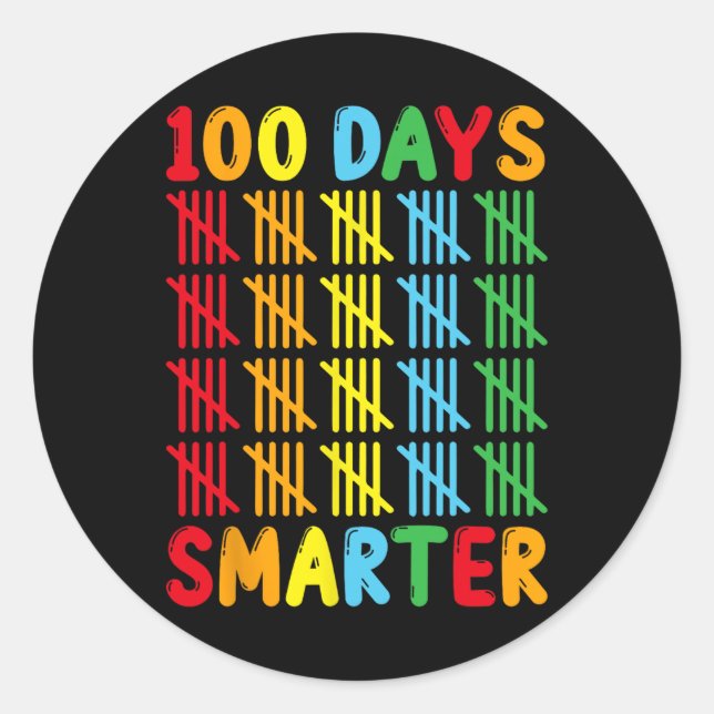 Adesivo 100 Dias Mais Inteligentes De Brincadeira Professo (Frente)