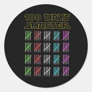 Adesivo 100 Dias Mais Inteligentes Feliz 100º Dia Da Escol