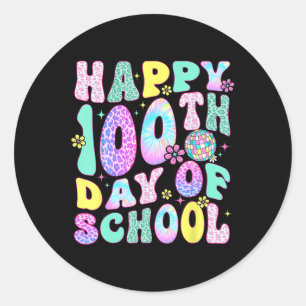 Adesivo 100 Dias Mais Inteligentes Feliz 100.º Dia De Cora