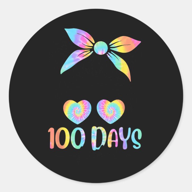 Adesivo 100 Dias Meninas Mais Inteligentes Cabelos Brancos (Frente)