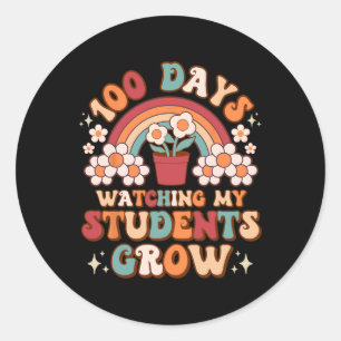 Adesivo 100 Dias Vendo Estudantes Crescerem Boho Rainbow F